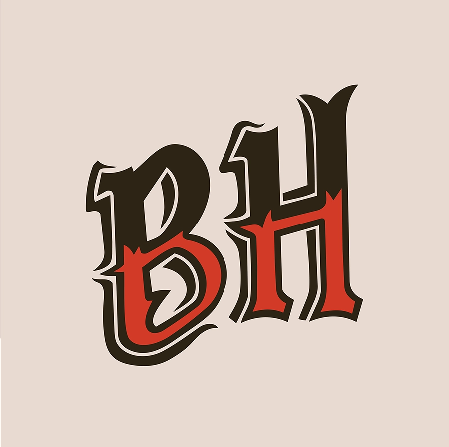BH monogram signature mark in full color
