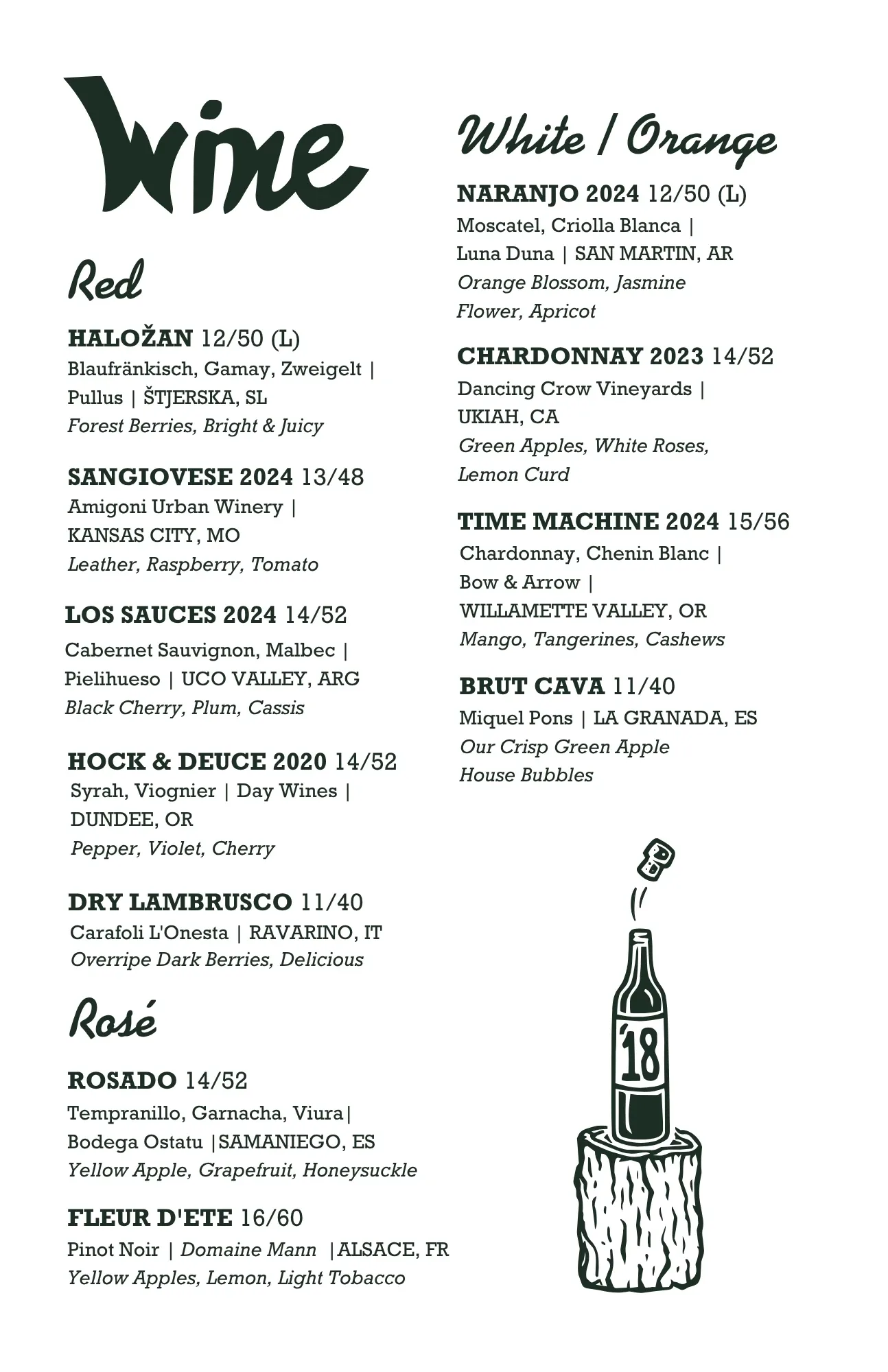 The Campground menu page 2
