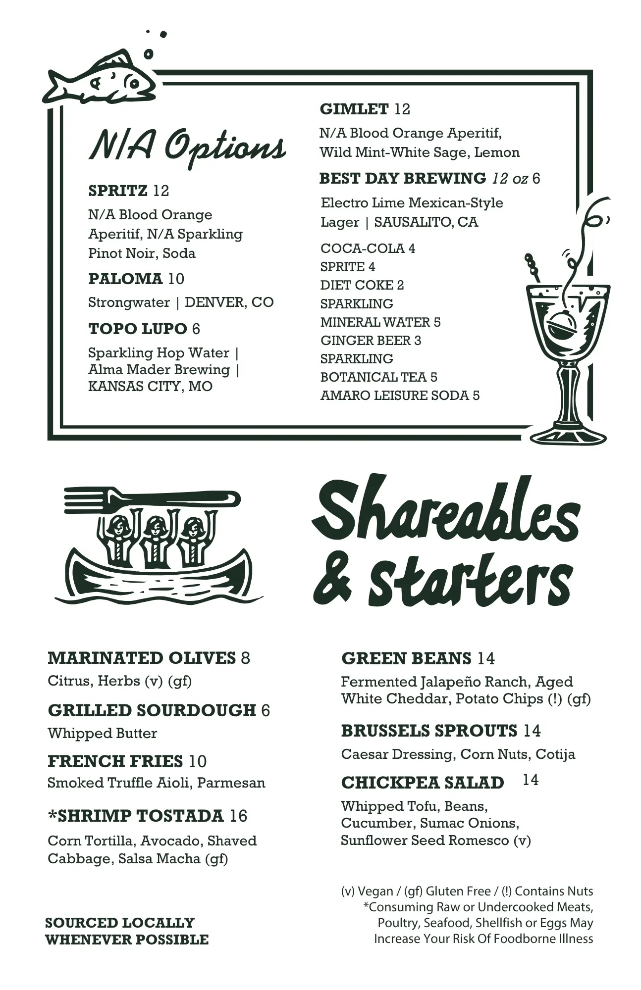 The Campground menu page 5