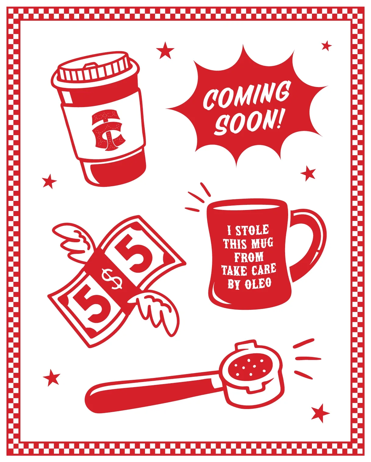 Oleo Coffee static menu teaser social graphic